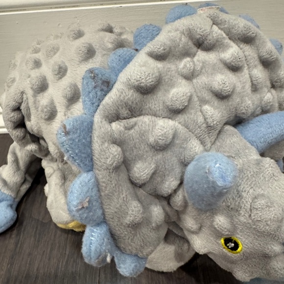 Go Dog Tough Plush Dinosaur Pet Dog Toy - Gray and Blue - Picture 3 of 5